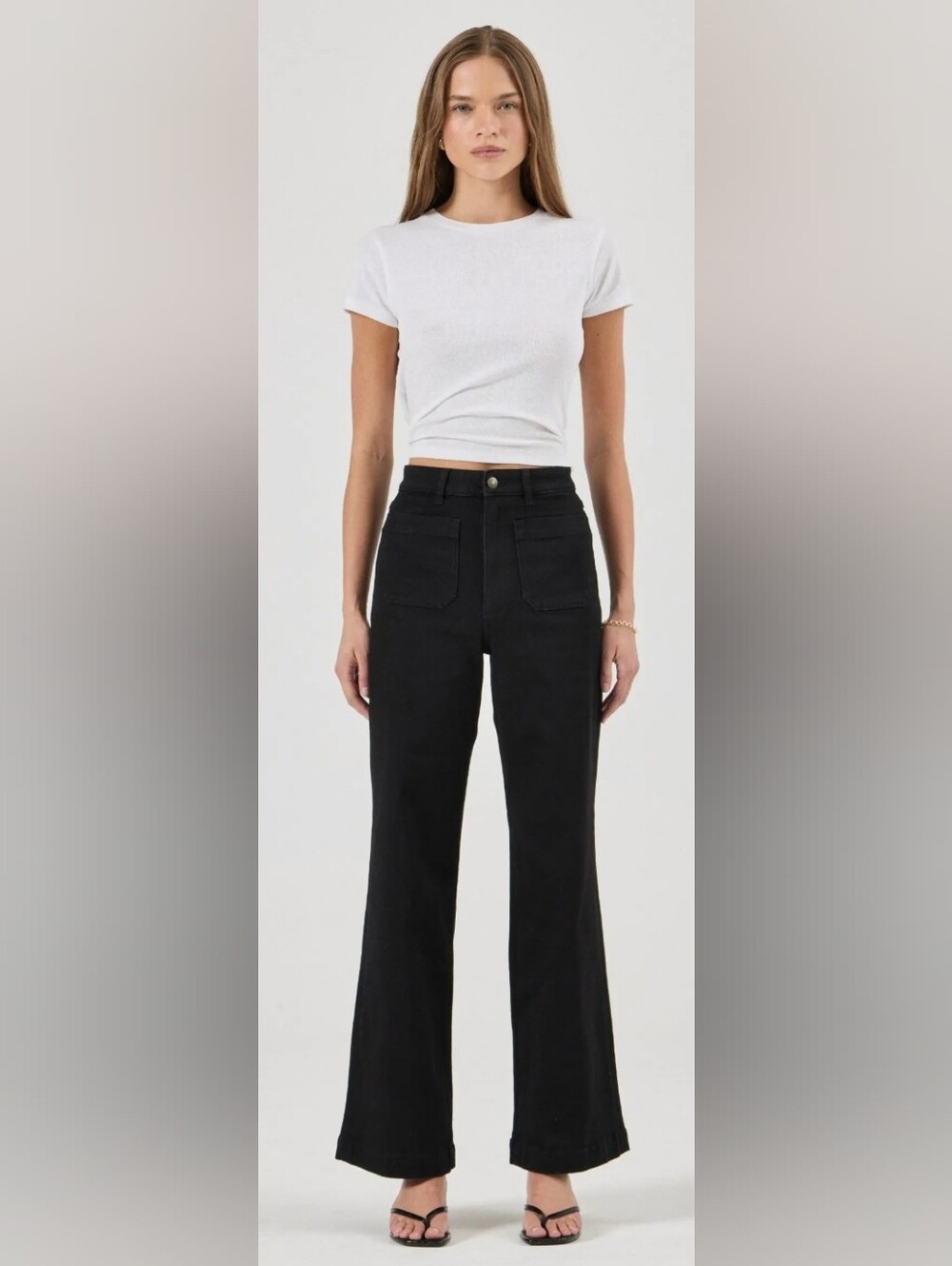 Rollas Sailor Jean Long Size 24 Rinse Black